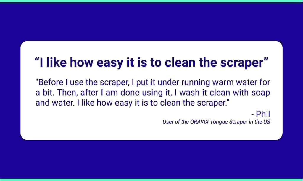 Testimonial-2 Testimonial from Amazon: I like how easy it is to clean the scraper